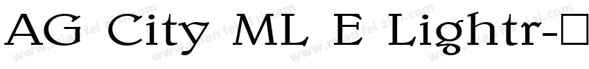 AG City ML E Lightr字体转换
